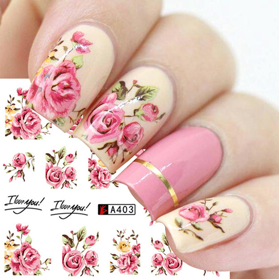 Beautiful Nail Art Stickers Variety Pack to Decorate Your Nails D3