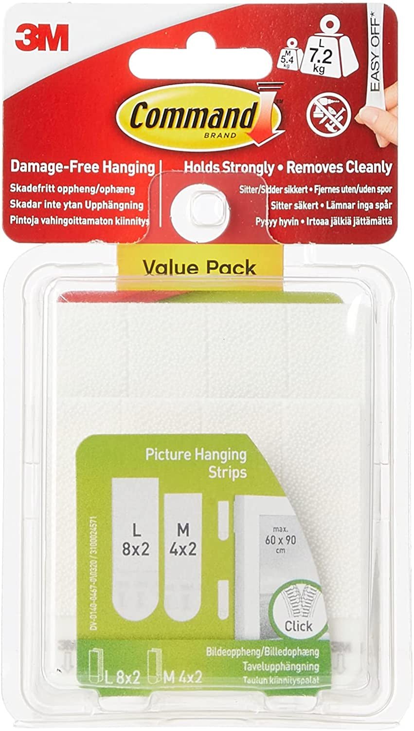 Command Damage-Free Removable Large Picture Hanging Strips