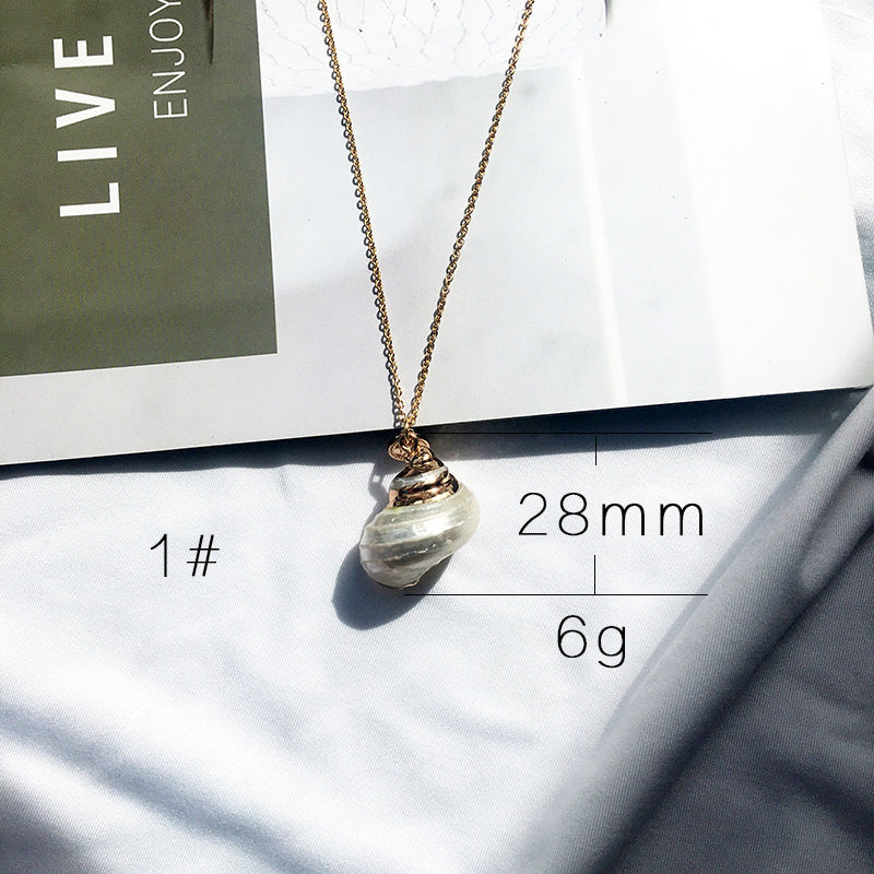 Shell Gold-plated Necklace Marine Female