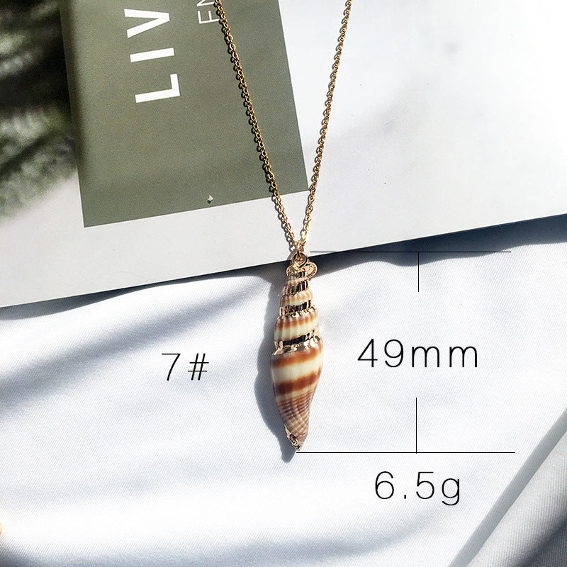 Shell Gold-plated Necklace Marine Female