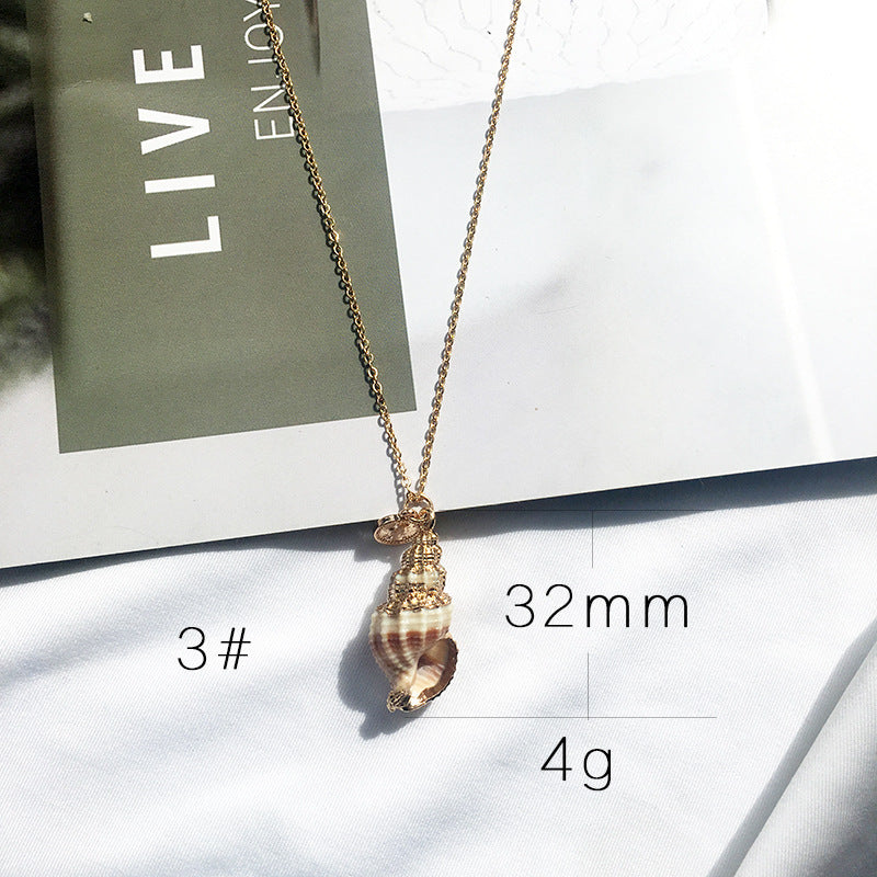 Shell Gold-plated Necklace Marine Female