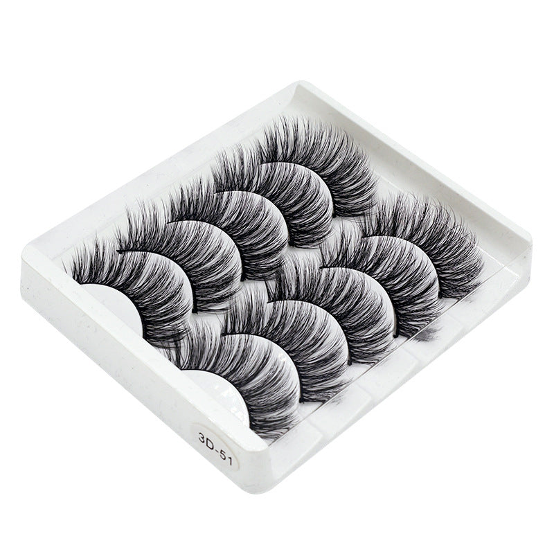 Hand-made thick and long natural false eyelashes