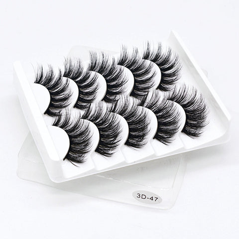 Hand-made thick and long natural false eyelashes