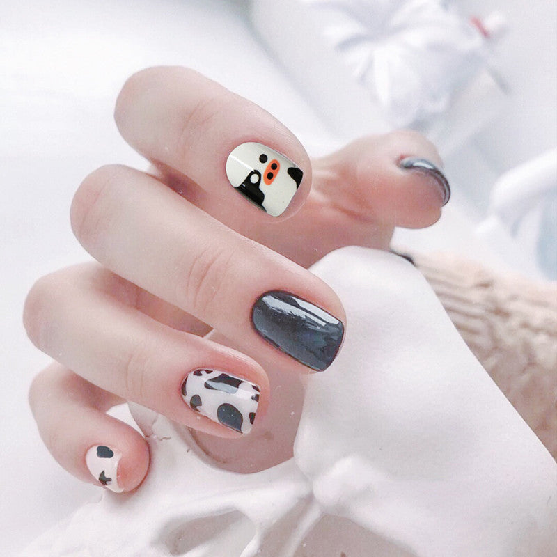 Cow Manicure Wearing Nail Manicure Nail Patch