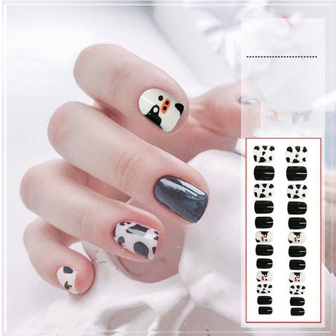 Cow Manicure Wearing Nail Manicure Nail Patch