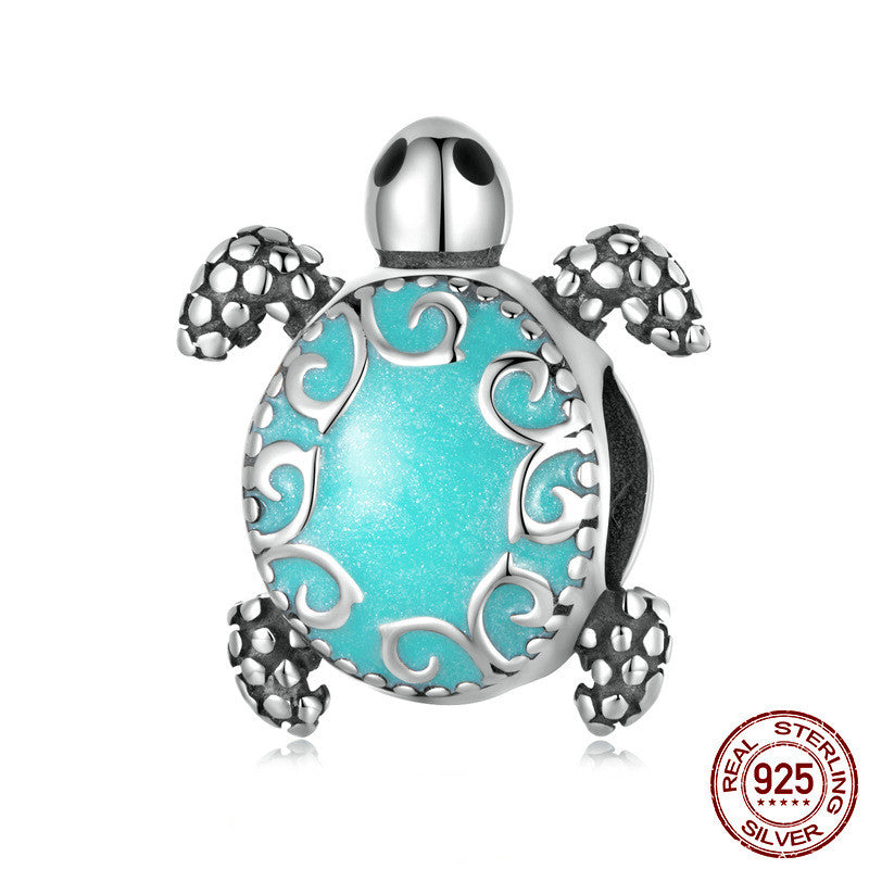 Longevity Sea Turtle Silver Beads Vintage