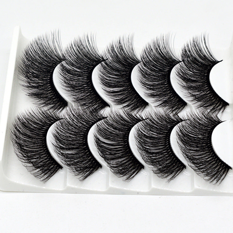 Hand-made thick and long natural false eyelashes