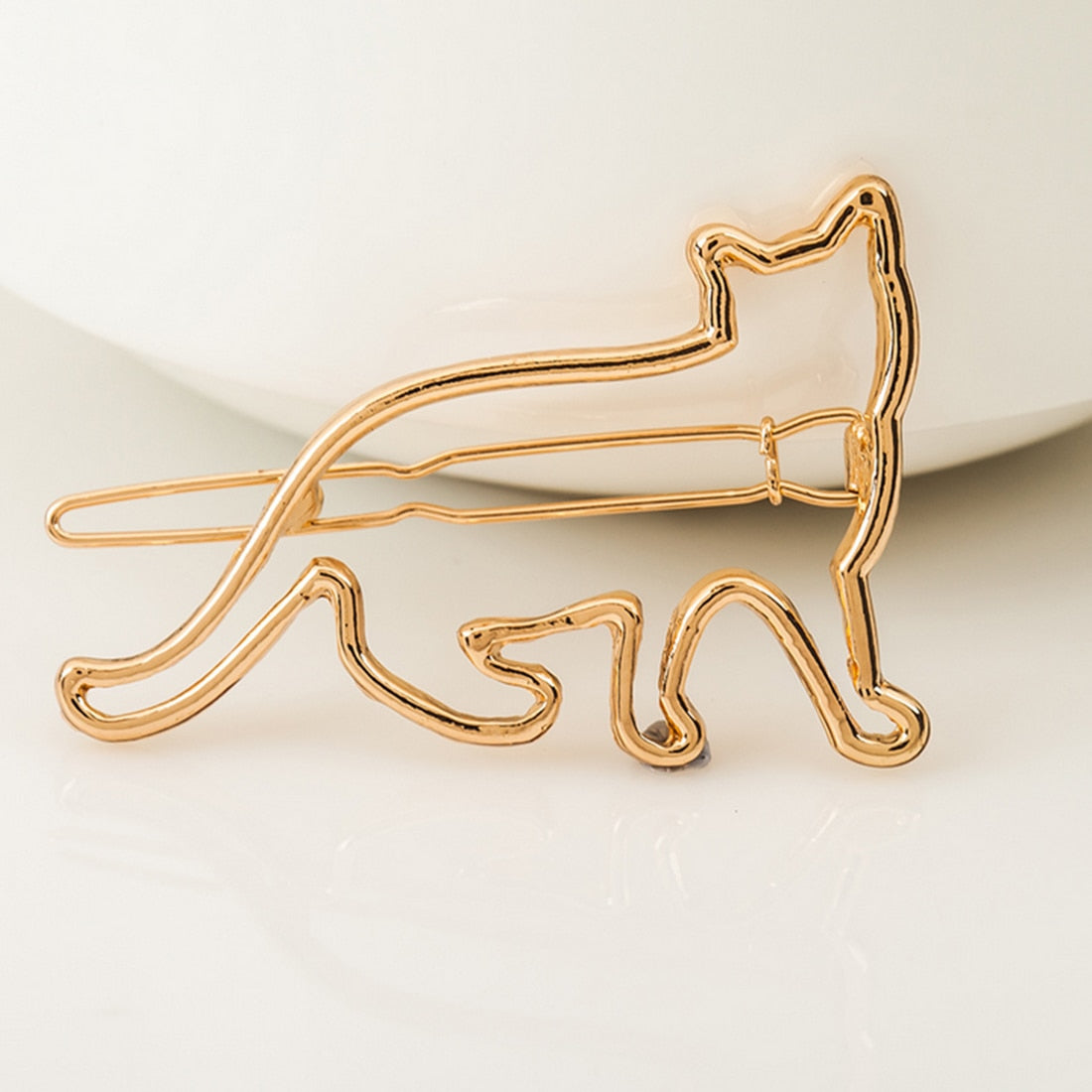 Metal hollow KT cat hairpin alloy frog clip hairpin clip hair accessories