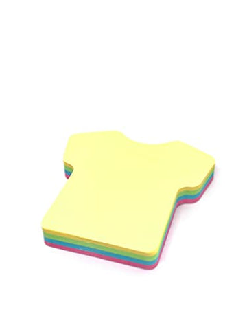 GUMTAPE Clothes Shape Sticky Notes 76 mm x 76mm, 100 Sheets/Pad, Rainbow MixColor Sticky Notes 11500. Cute Mixed Colour for Office/Home/Kitchen/Baking/School