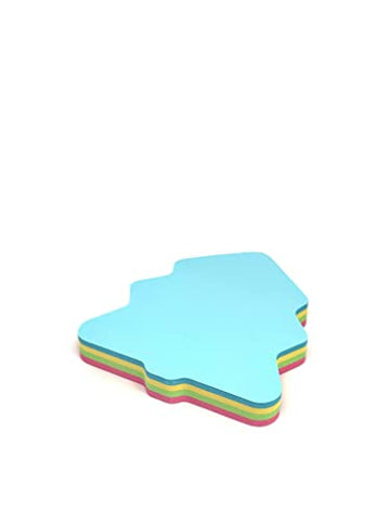 GUMTAPE Tree Shape Sticky Notes 76 mm x 76mm, 100 Sheets/Pad, Rainbow MixColor Sticky Notes 11500. Cute Mixed Colour for Office/Home/Kitchen/Baking/School