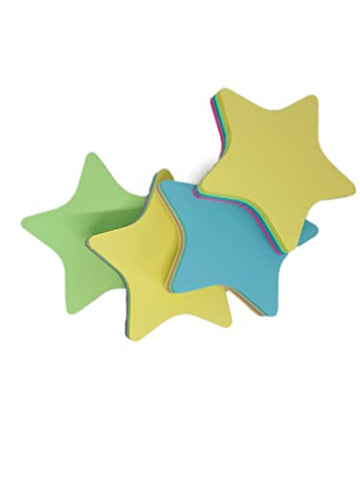 GUMTAPE Star Shaped Sticky Notes 76 mm x 76mm, 100 Sheets/Pad, Rainbow MixColor Sticky Notes 11500. Cute Mixed Colour for Office/Home/Kitchen/Baking/School