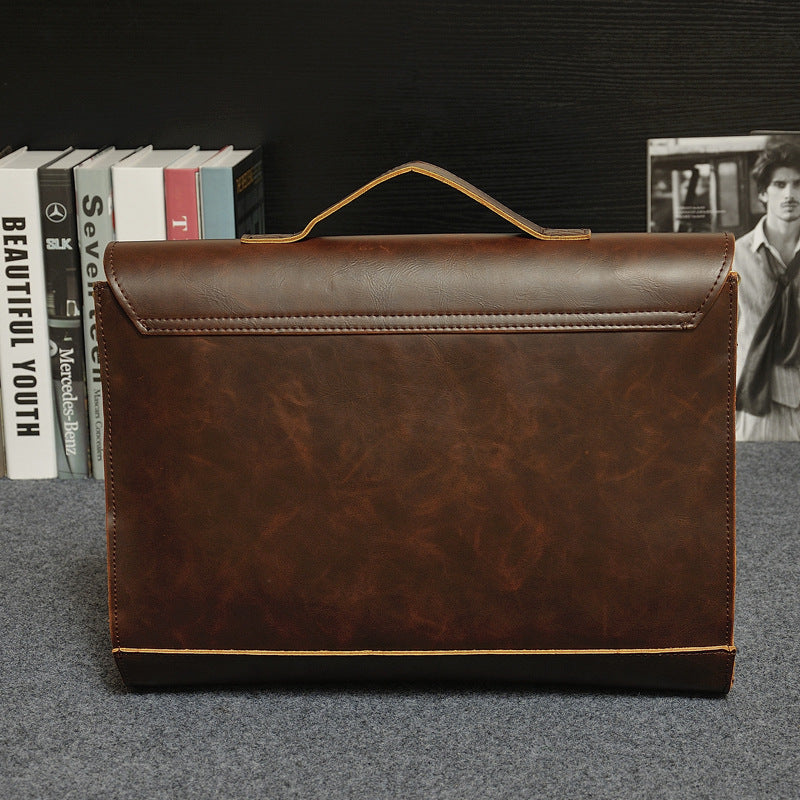 Crazy Horse Leather Tote Briefcase