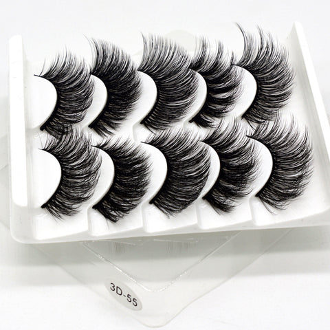 Hand-made thick and long natural false eyelashes