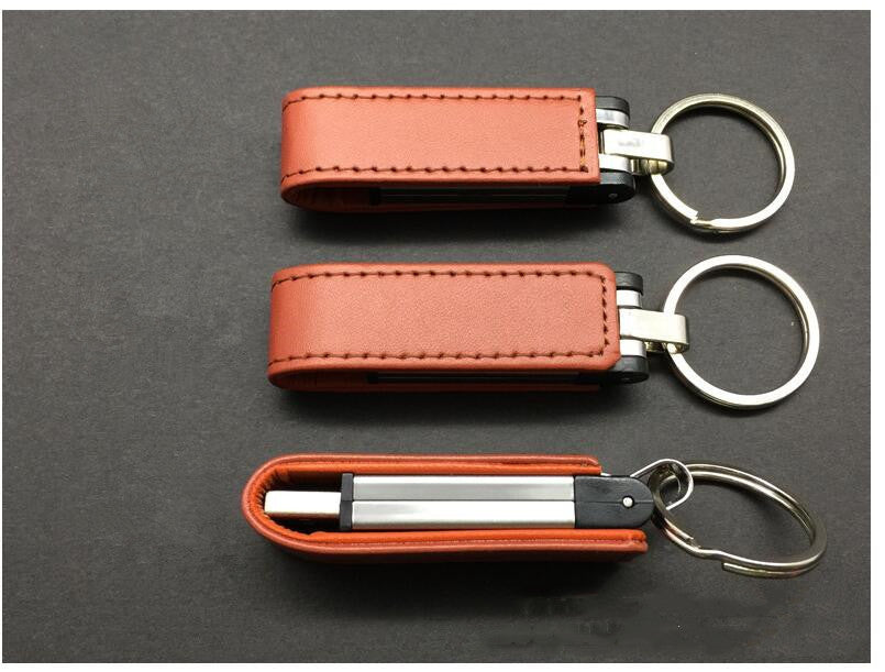 Leather U Disk 16G Keychain U Disk 32G