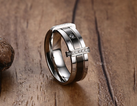 Tungsten carbide diamond ring, Men's fashion ring, Wedding ring