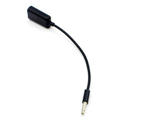 LoongGate 3.5mm Male to 2 Female Headphone Mic Audio Splitter Cable with Separate Headphone/Microphone Plugs - Aux Stere Jack 4 position Male to Dual 3 position Female Plugs M/F (Black)