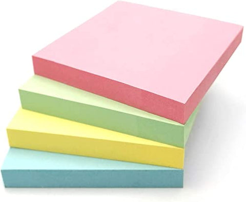 GUMTAPE Sticky Notes 76 mm x 76mm, of 100 Sheets/Pad, Sticky Notes 11520. Cute Assorted Colour for Office/Home/Kitchen/Baking/School