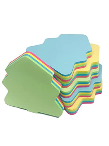 GUMTAPE Tree Shape Sticky Notes 76 mm x 76mm, 100 Sheets/Pad, Rainbow MixColor Sticky Notes 11500. Cute Mixed Colour for Office/Home/Kitchen/Baking/School