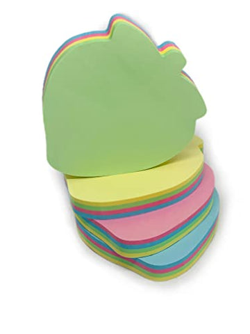 GUMTAPE Strawberry Shaped Sticky Notes 76 mm x 76mm, 100 Sheets/Pad, Rainbow MixColor Sticky Notes 11500. Cute Mixed Colour for Office/Home/Kitchen/Baking/School