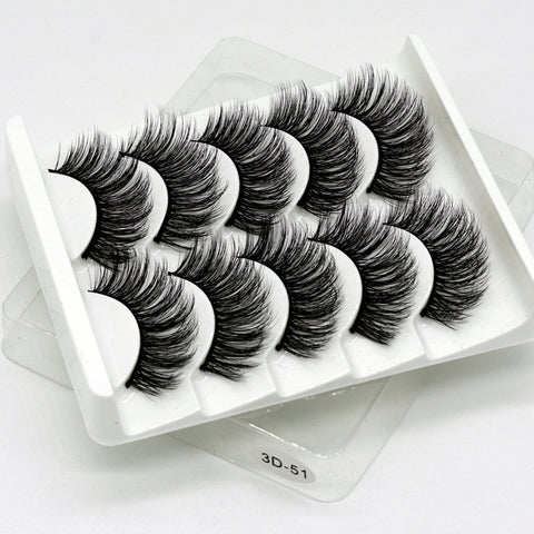 Hand-made thick and long natural false eyelashes