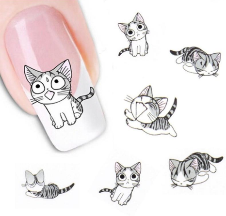 1 Sheet Cat Nail Art Sticker