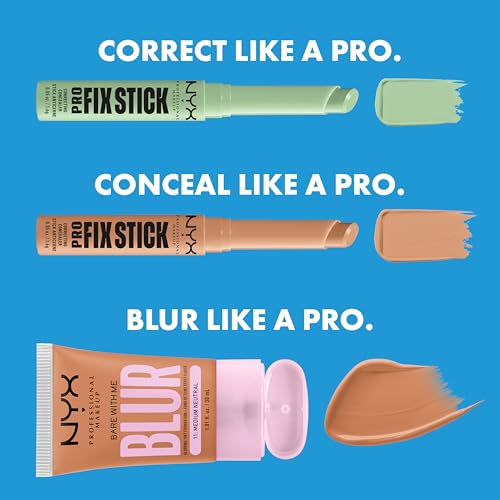 NYX Professional Makeup Correcting Concealer Stick, Covers Blemishes, Dark Spots and Discolouration, 12H Wear, Vegan Formula, Pro Fix Stick