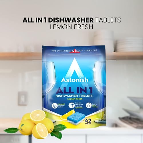 Astonish All in 1 Powerful Cleaning Dishwasher Tablets with Salt and Rinse Aid