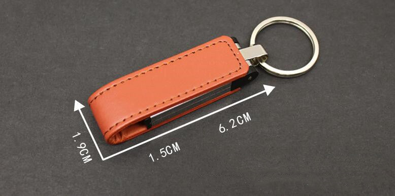 Leather U Disk 16G Keychain U Disk 32G