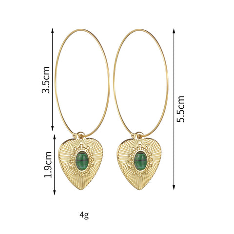 French Vintage Style Love Exaggerating Pendant Earrings