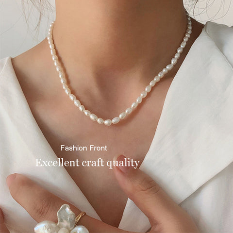 Natural Water Pearl All Match Clavicle Chain