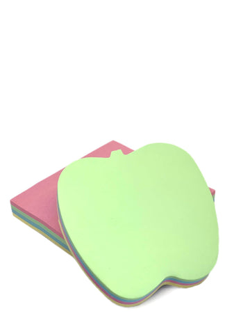 GUMTAPE Apple Shape Sticky Notes 76 mm x 76mm, 100 Sheets/Pad, Rainbow MixColor Sticky Notes 11500. Cute Mixed Colour for Office/Home/Kitchen/Baking/School