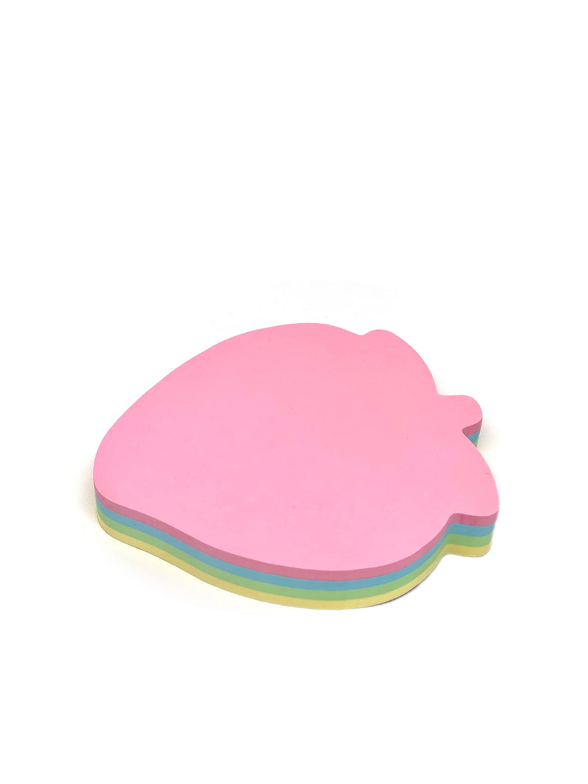 GUMTAPE Strawberry Shaped Sticky Notes 76 mm x 76mm, 100 Sheets/Pad, Rainbow MixColor Sticky Notes 11500. Cute Mixed Colour for Office/Home/Kitchen/Baking/School