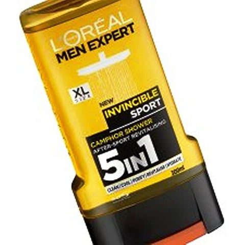 L'Oreal 108669697 Paris Men Expert Invincible Sport Camphor Shower, 300 ml