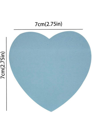 GUMTAPE Heart Shape Sticky Notes 76 mm x 76mm, 100 Sheets/Pad, Rainbow MixColor Sticky Notes 11500. Cute Mixed Colour for Office/Home/Kitchen/Baking/School