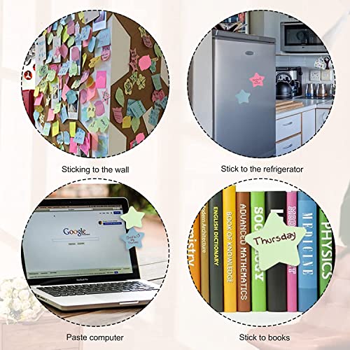 GUMTAPE Sticky Notes 76 mm x 76mm, 100 Sheets/Pad, Rainbow MixColor Sticky Notes 11500. Cute Mixed Colour for Office/Home/Kitchen/Baking/School