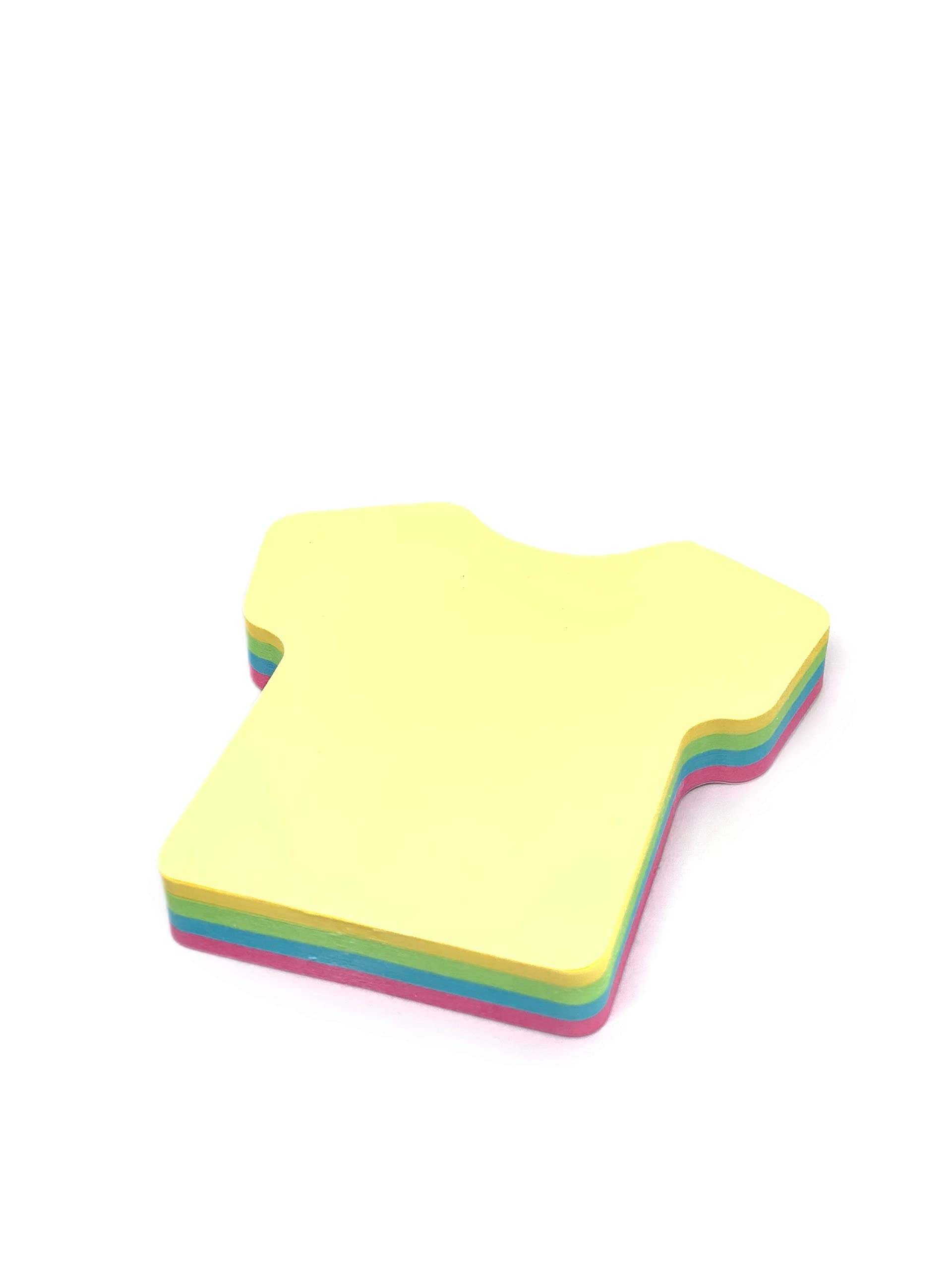 GUMTAPE Clothes Shape Sticky Notes 76 mm x 76mm, 100 Sheets/Pad, Rainbow MixColor Sticky Notes 11500. Cute Mixed Colour for Office/Home/Kitchen/Baking/School