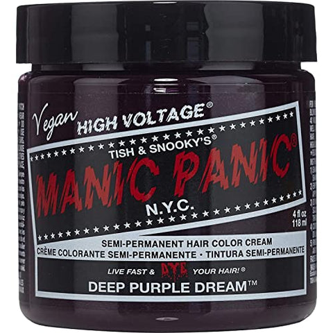 Manic Panic Classic Semi-Permanent Hair Dye 118ml (Deep Purple Dream) by Manic Panic