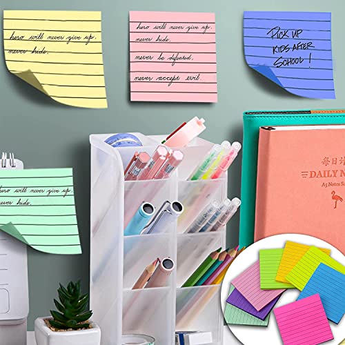 GUMTAPE Sticky Notes 76 mm x 76mm, 100 Sheets/Pad, Rainbow MixColor Sticky Notes 11500. Cute Mixed Colour for Office/Home/Kitchen/Baking/School