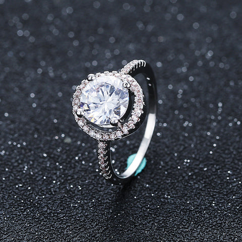 Aliexpress eBay Wedding Engagement Ring Factory wholesale zircon ring Nvjie paktong explosion of Europe