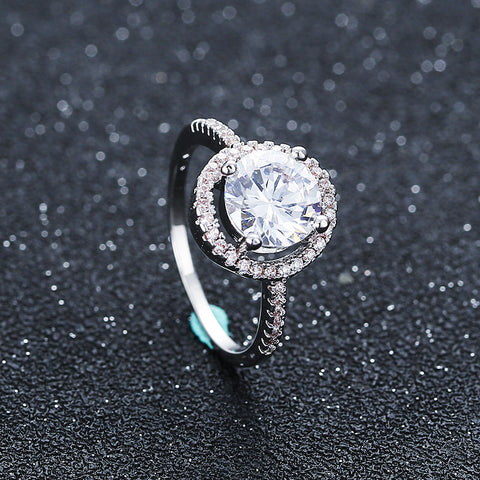 Aliexpress eBay Wedding Engagement Ring Factory wholesale zircon ring Nvjie paktong explosion of Europe