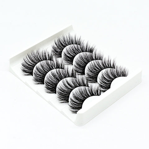 Hand-made thick and long natural false eyelashes