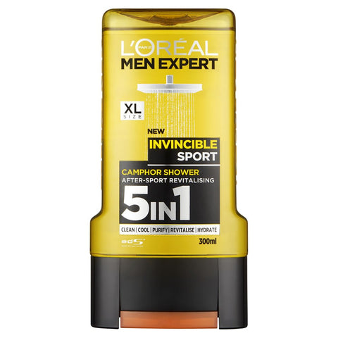 L'Oreal 108669697 Paris Men Expert Invincible Sport Camphor Shower, 300 ml