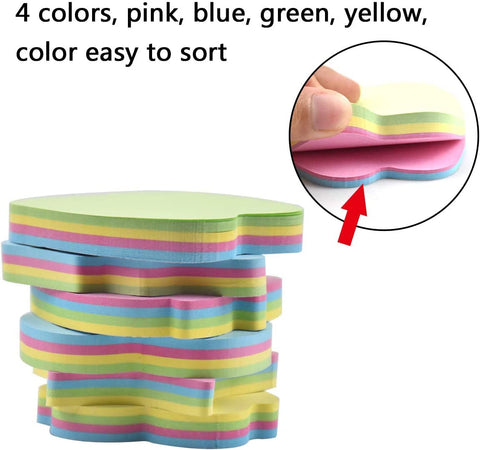 GUMTAPE Clothes Shape Sticky Notes 76 mm x 76mm, 100 Sheets/Pad, Rainbow MixColor Sticky Notes 11500. Cute Mixed Colour for Office/Home/Kitchen/Baking/School