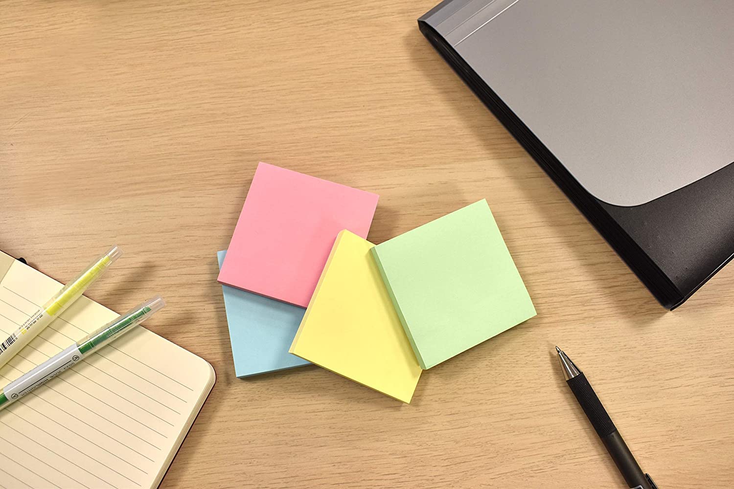 GUMTAPE Sticky Notes 76 mm x 76mm, of 100 Sheets/Pad, Sticky Notes 11520. Cute Assorted Colour for Office/Home/Kitchen/Baking/School