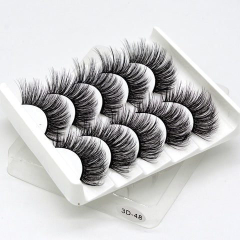 Hand-made thick and long natural false eyelashes