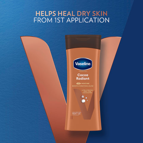 Vaseline Intensive Care Cocoa Radiant Body Lotion 100% cocoa butter for dry skin 400 ml