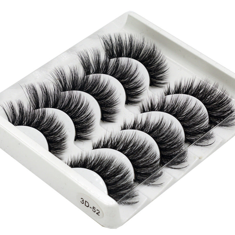 Hand-made thick and long natural false eyelashes