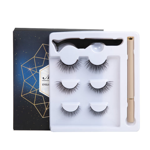 Natural Eyeliner Black Transparent Self-adhesive False Eyelashes