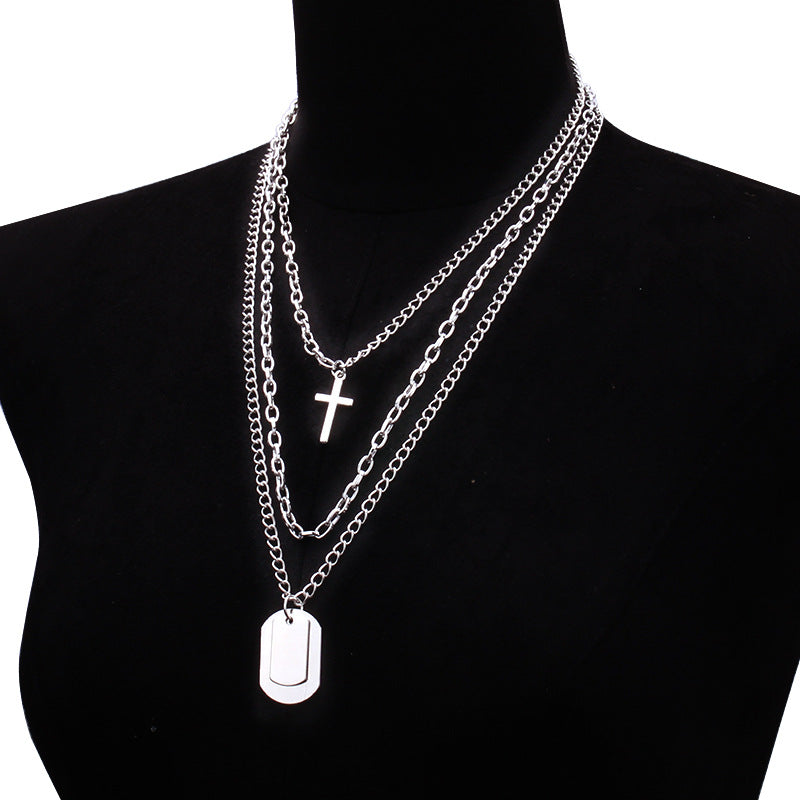 Men's And Women's Fashion Butterfly Pendant Collarbone Necklace Set