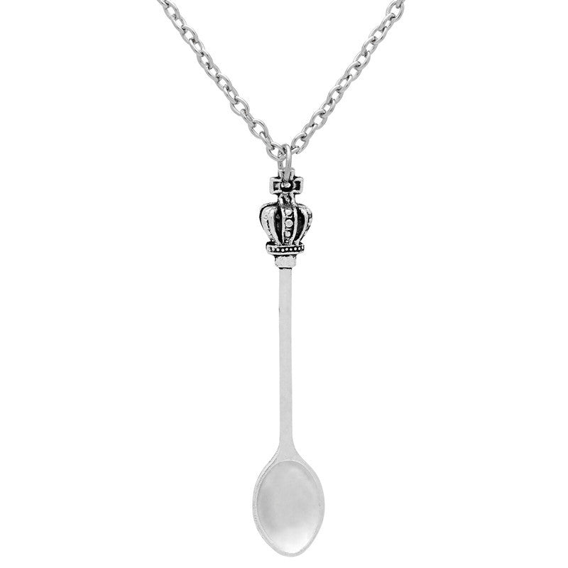 Crown Mini Tea Spoon Classical Royal Snuff Necklace